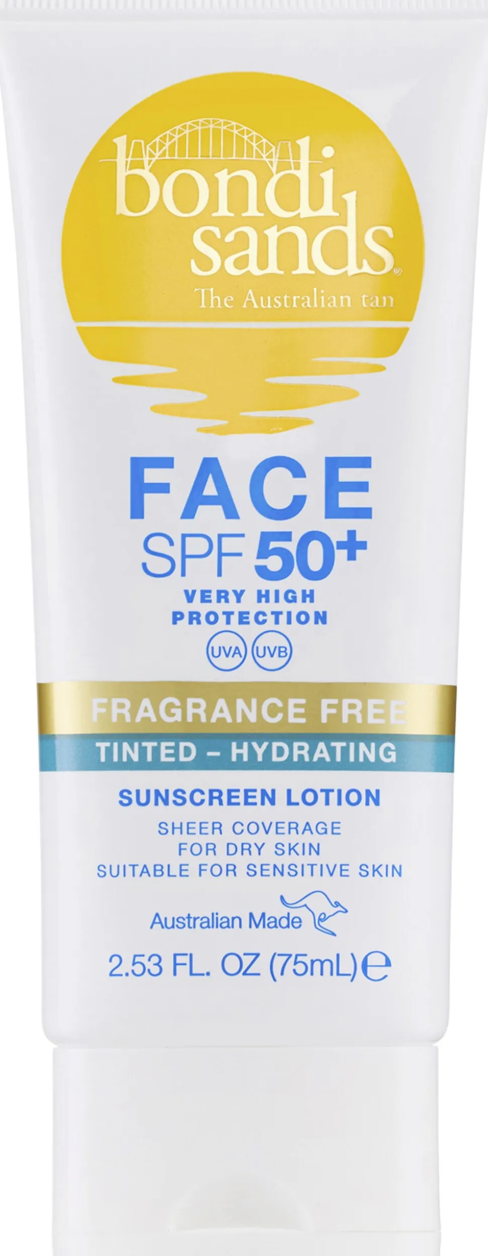 BONDI SANDS SPF 50 + Fragrance Free Tinted Face Lotion (Hydrating) 75