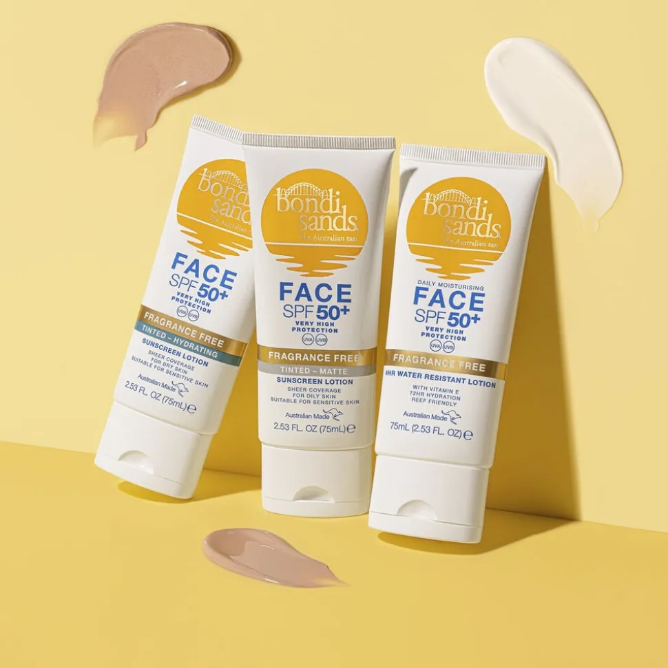 BONDI SANDS SPF 50 + Fragrance Free Tinted Face Lotion (Hydrating) 75