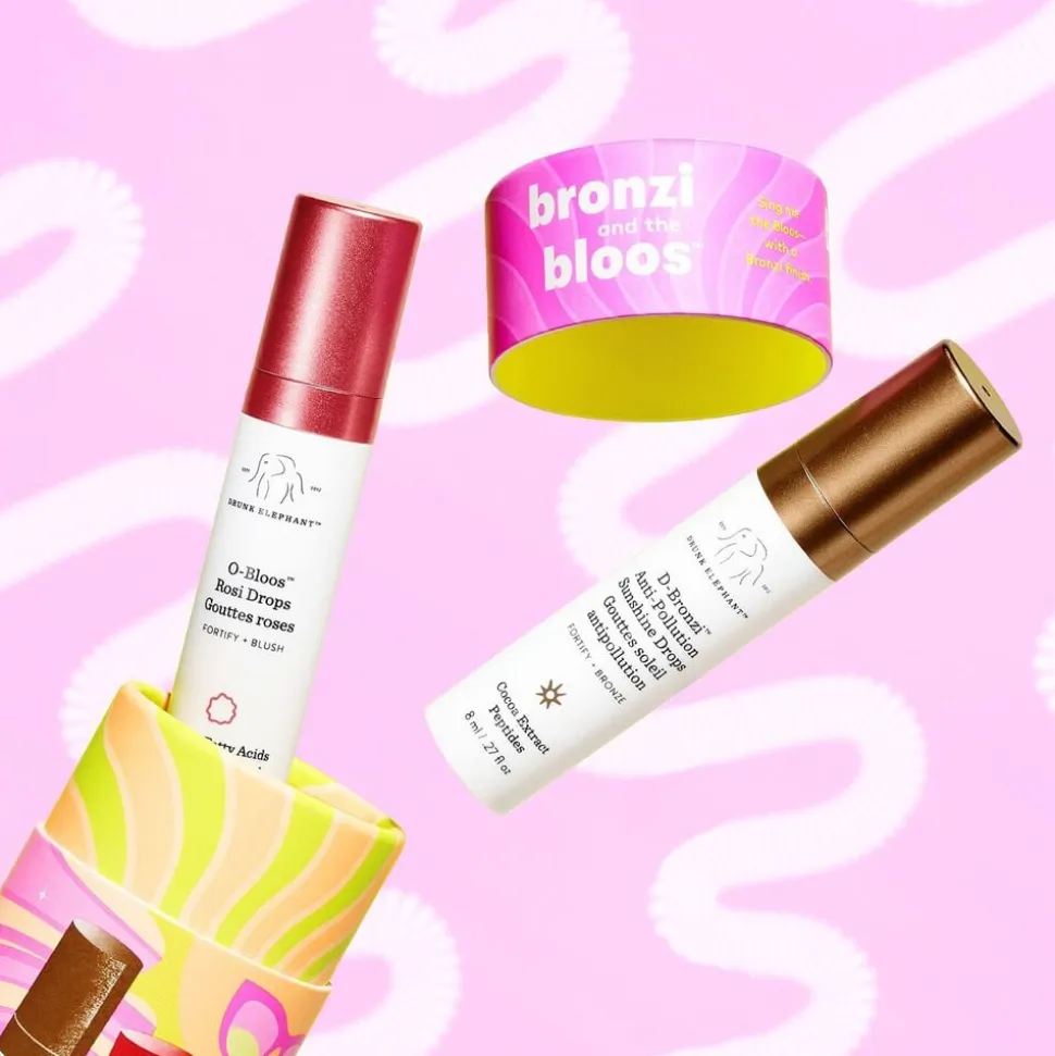 Bronzi and the bloos™ - Æske med ansigtpleje: bronzer-serum og rosa se