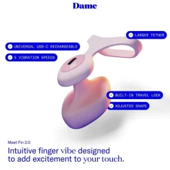 Dame - Fin 2. 0 Finger Vibrator Quartz