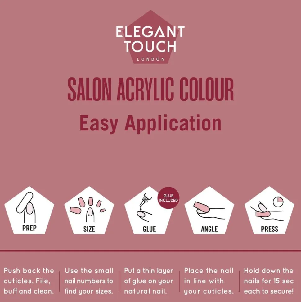 ELEGANT TOUCH COLOUR ACRYLICS BERRY