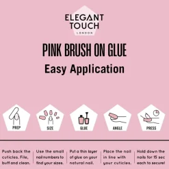 ELEGANT TOUCH PINK BRUSH ON NAIL GL
