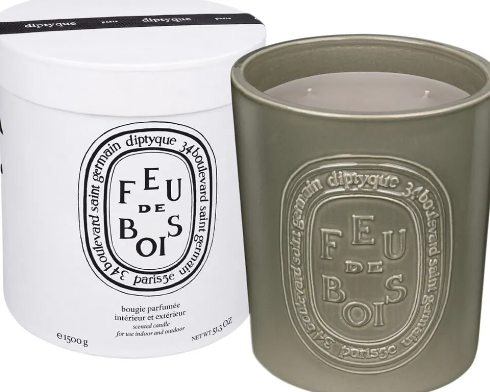 Feu de Bois Large Scented Candle Indoor & Outdoor