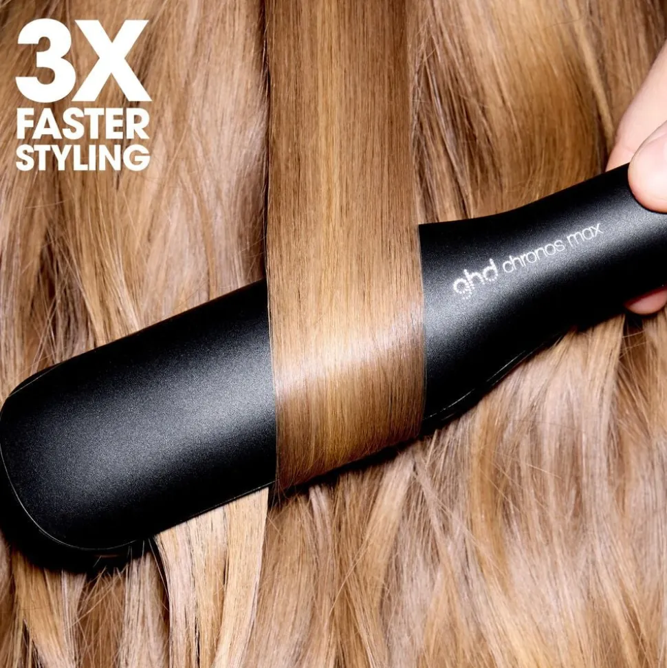 ghd Chronos Max - Wide Plate Hair Straightener Black