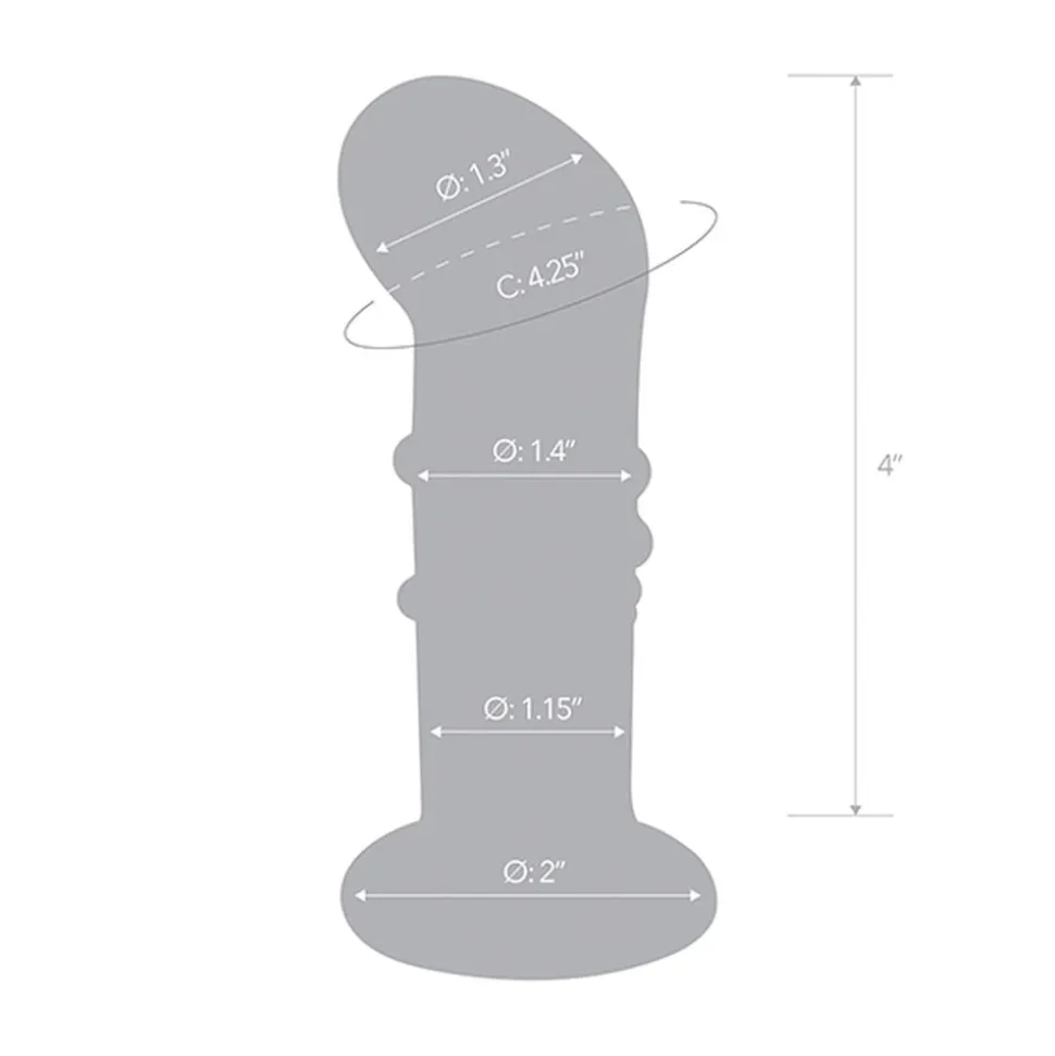 GLAS - RECHARGEABLE REMOTE CONTROLLED VIBRATING DOTTED G-SP
