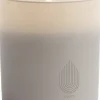 Glass Candle, Grey, 9,2x10,2 cm