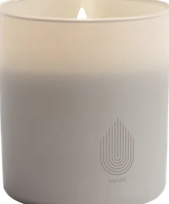 Glass Candle, Grey, 9,2x10,2 cm
