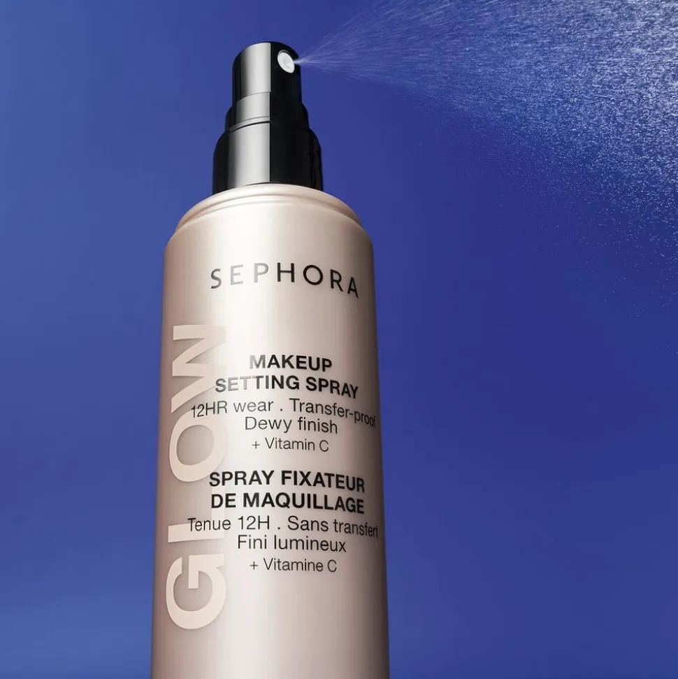 GLOW Makeup Setting Spray - 12 timers hold, ingen overførsel, lysende