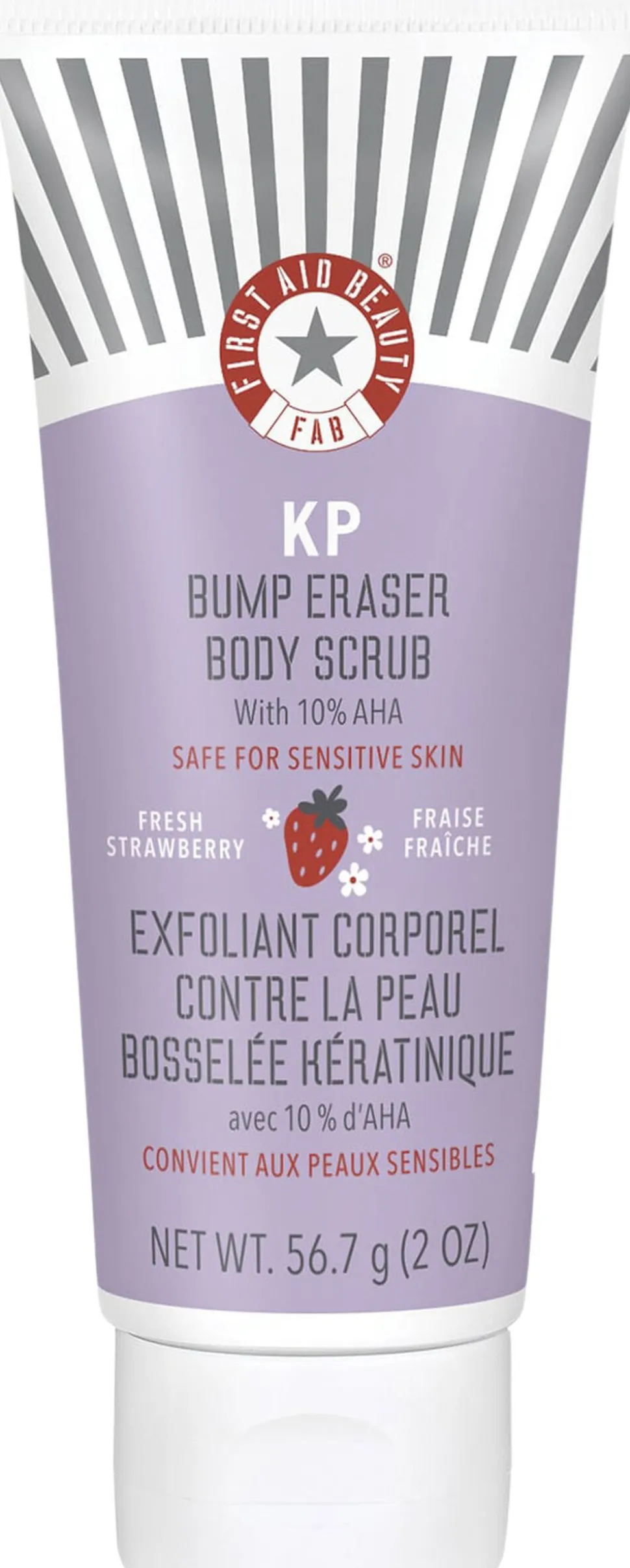 KP Body Scrub Strawberry - Bodyscrub med AHA Jordbærduft Omgående virk
