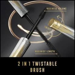 Max Factor Masterpiece 2 In 1 Lash Wow Mascara, 001 Black, 7ml