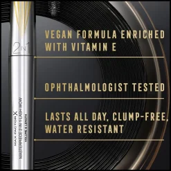 Max Factor Masterpiece 2 In 1 Lash Wow Mascara, 001 Black, 7ml