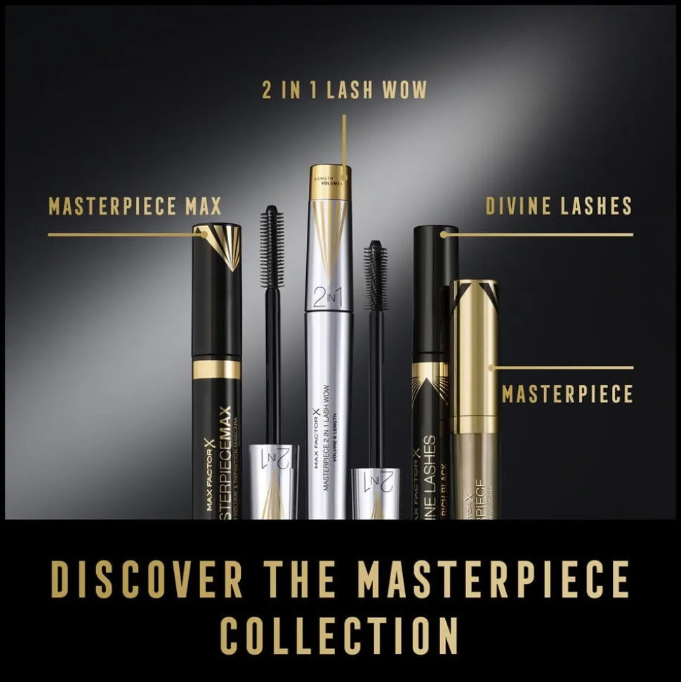 Max Factor Masterpiece 2 In 1 Lash Wow Mascara, 001 Black, 7ml