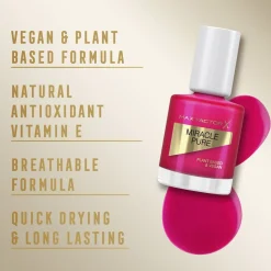 Max Factor Miracle Pure Nail Polish, 265 Fiery Fuchsia, 1. 85 g