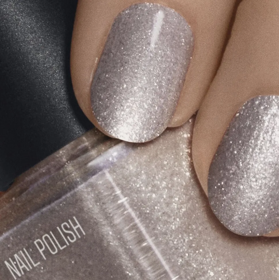Nail Polish Silver Glitter