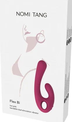 NOMI TANG - FLEX BI BENDABLE DUAL STIMULATION VIBRATOR RED V