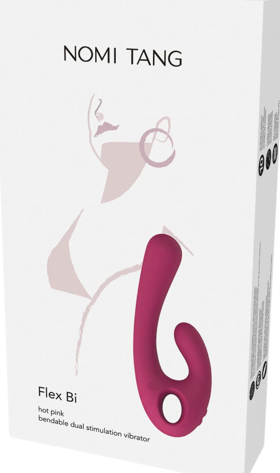 NOMI TANG - FLEX BI BENDABLE DUAL STIMULATION VIBRATOR RED V