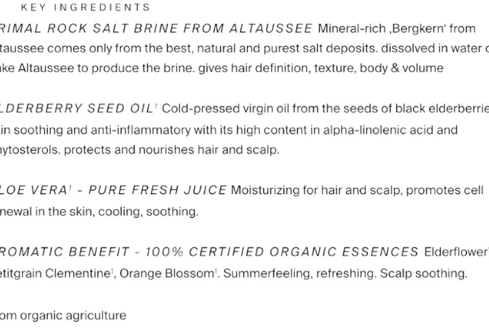 Organic Elderflower Salt Spray