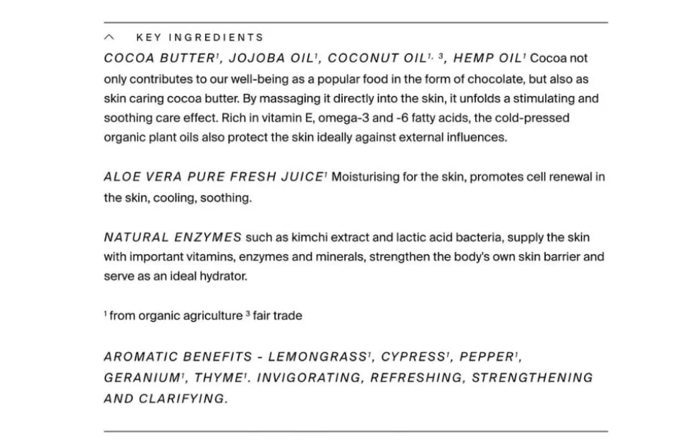 Organic Hand Cream Lemongrass
