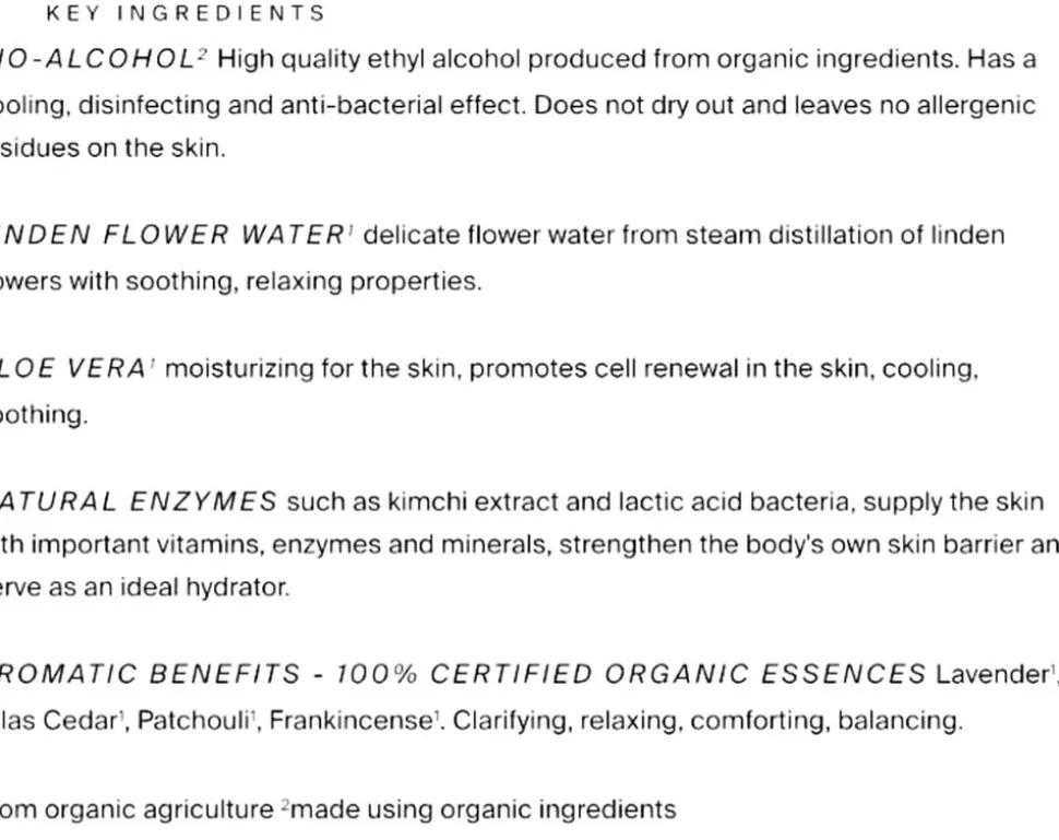 Organic Hand Refreshing Spray