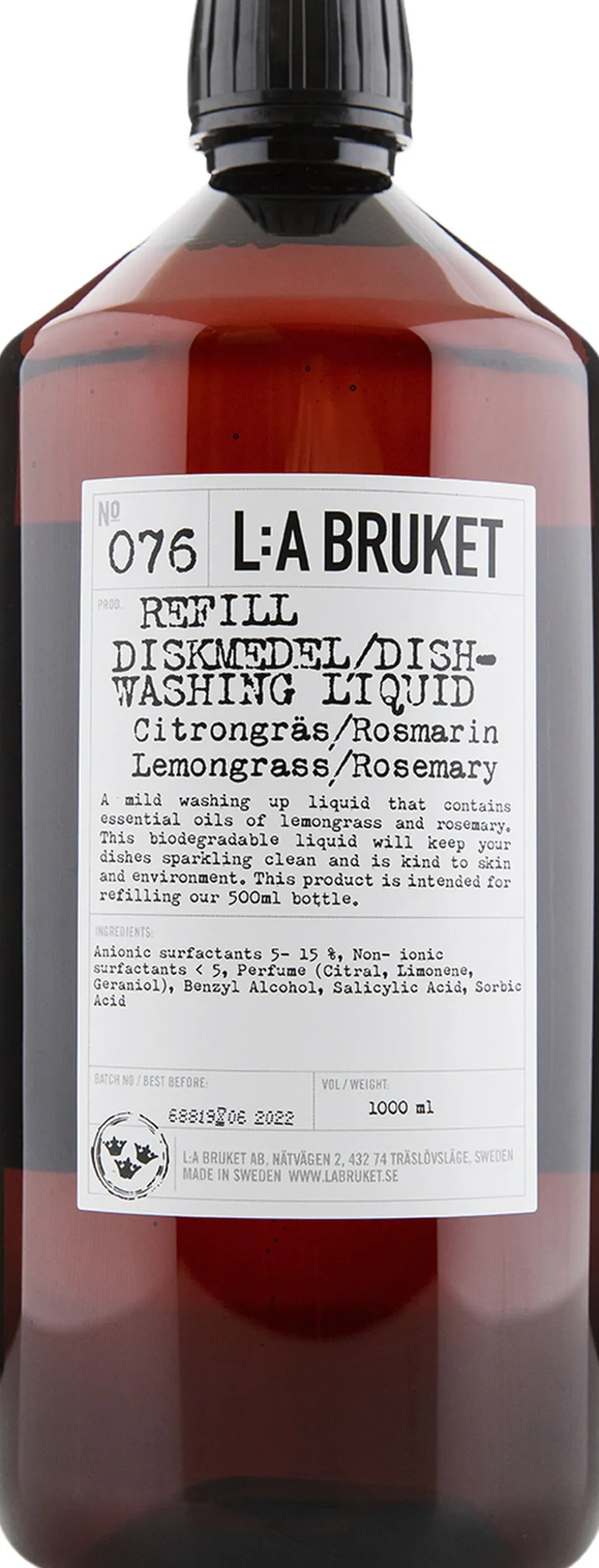 Refill Dish Washing Liquid Lemongrass/Rosemary