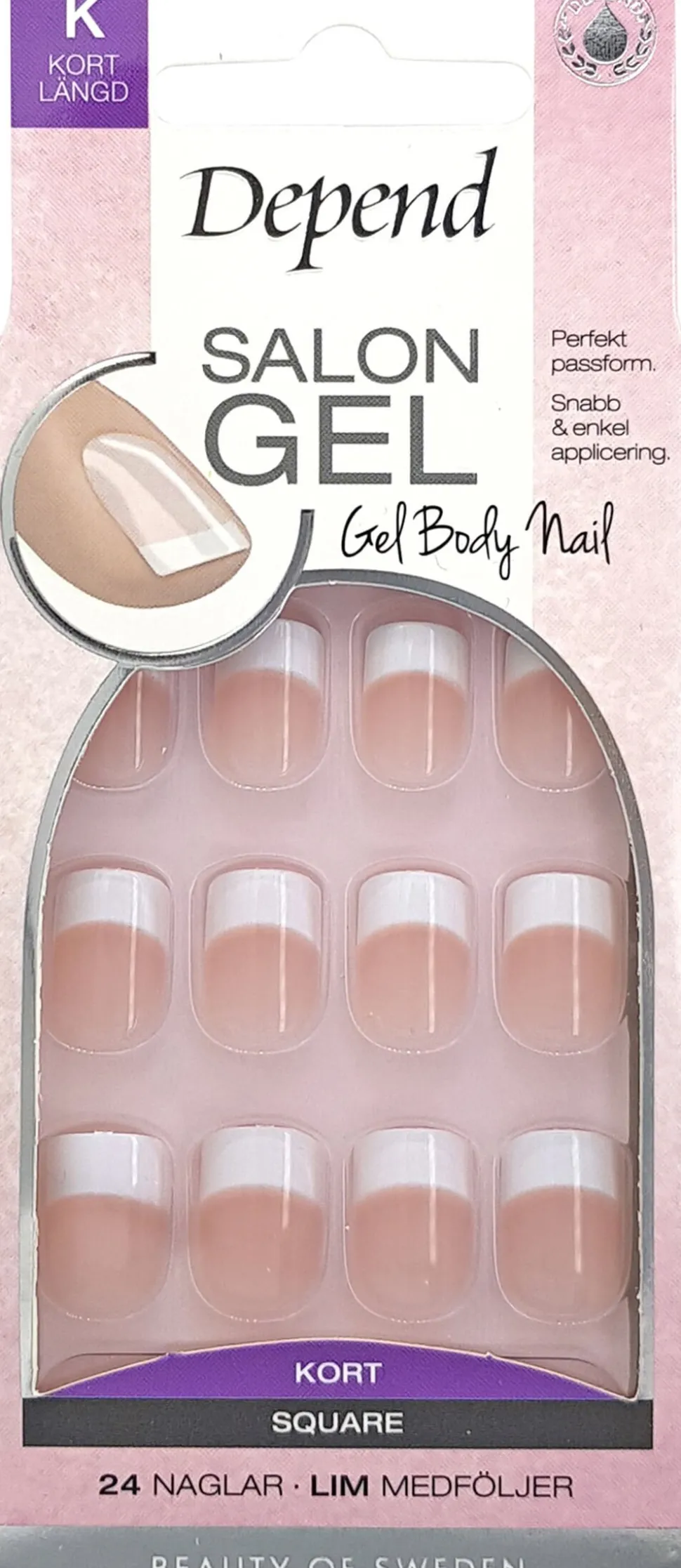Salon Gel Rosa Kort SQ