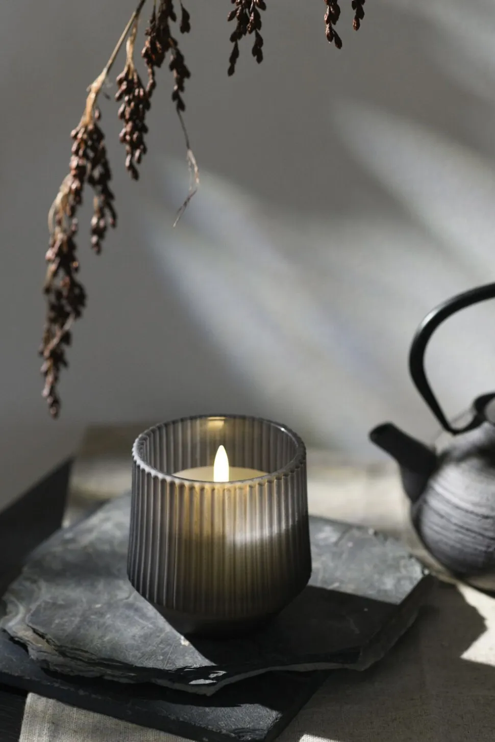 Scented wax glass candle, Harmony, Smoke, 8,5x9,5 cm *