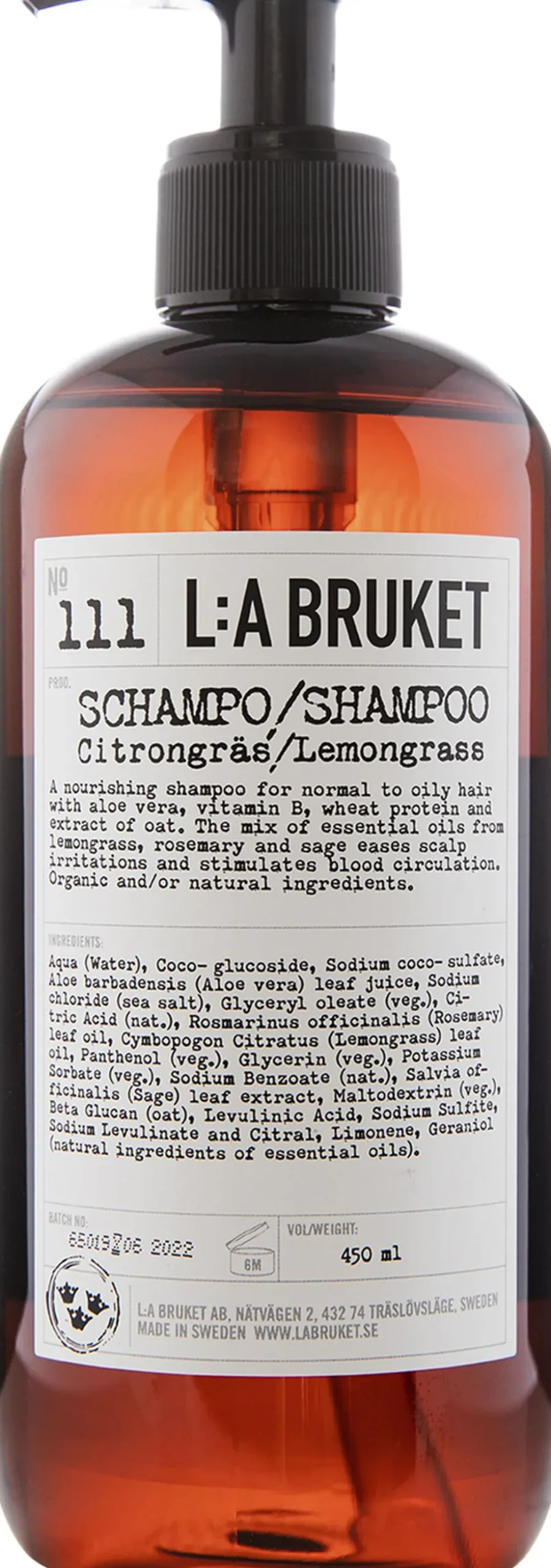 Shampoo Lemongrass 450 ml.
