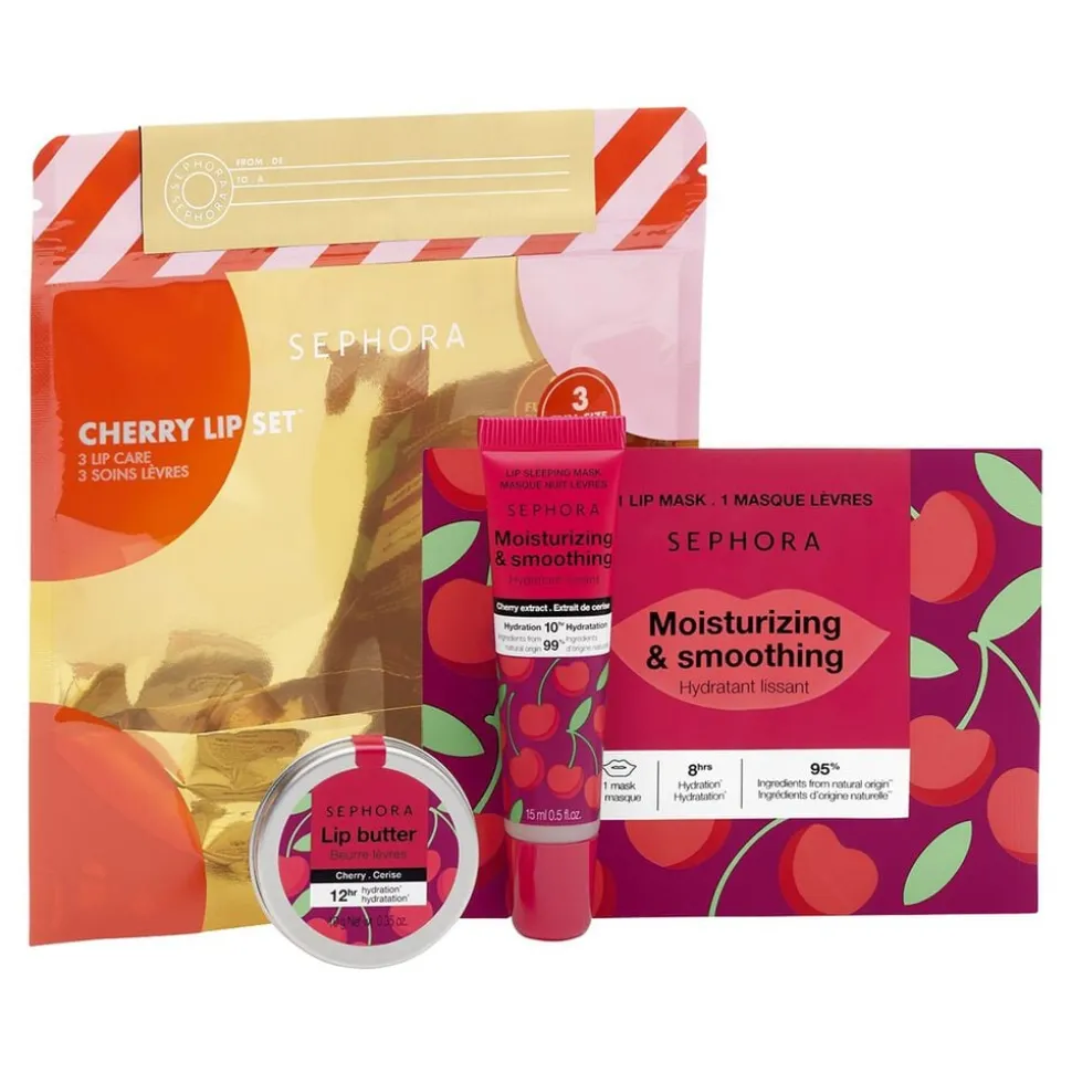 Trio de Soins Lèvres Cerise - Læbeplejesæt