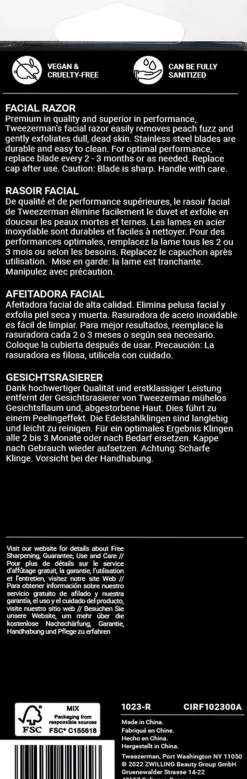 TWEEZERMAN Facial Razor