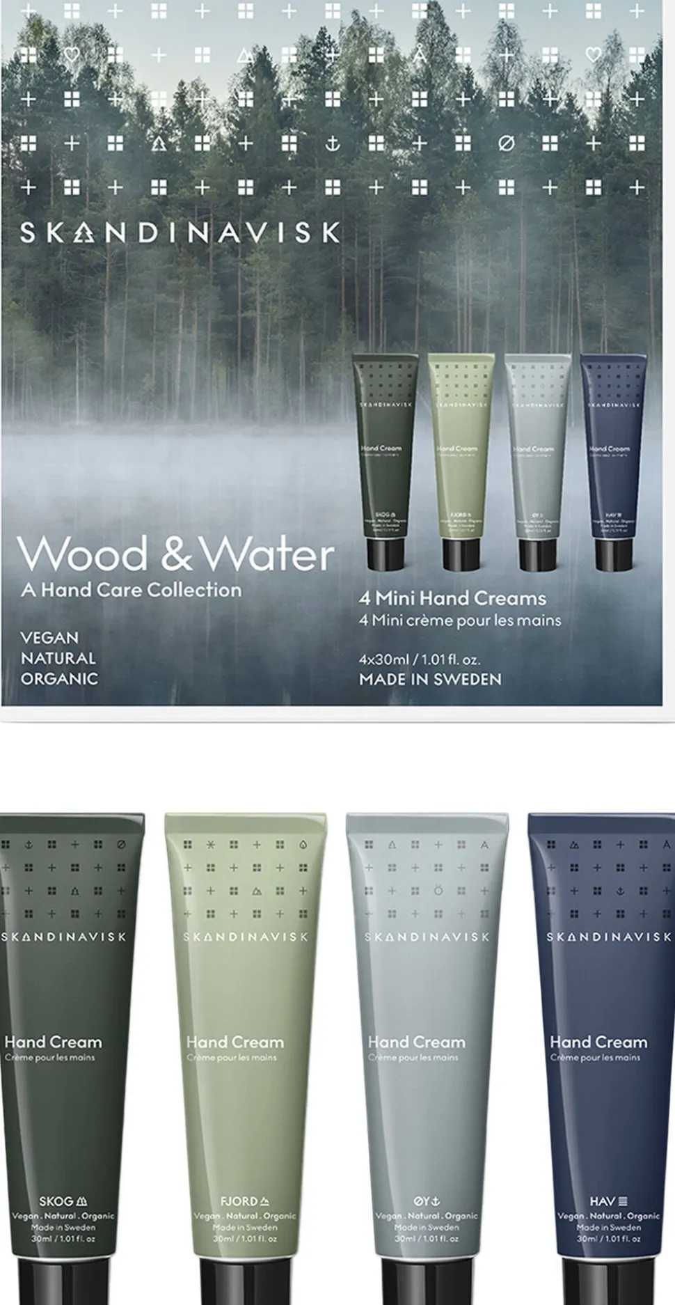 Wood & Water Mini Handcream Giftset (30mlx 4)